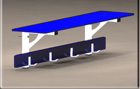 Estante bolsero con Percha a Pared