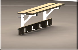 Estante bolsero con Percha a Pared Metal Pino